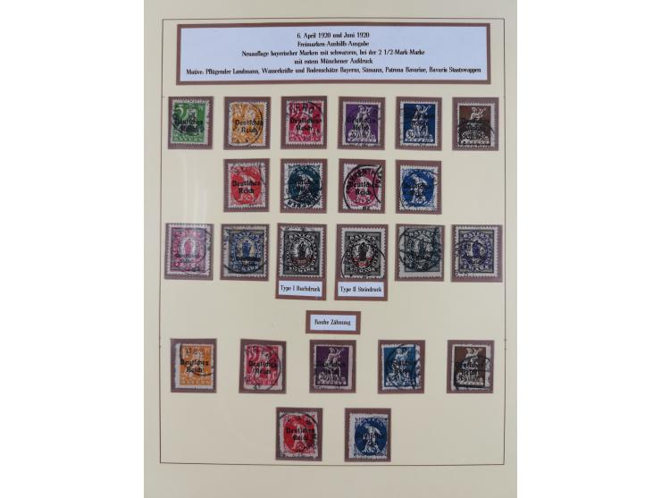 1916/23, gestempelte Sammlung inkl. Dienst mit besseren Marken und Farben. Dabei u.a. Mi.-Nr. 151Y (FA Peschl BPP), Mi.-Nr. 1