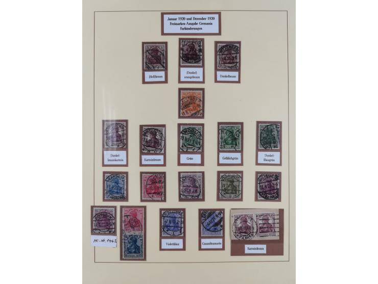 1916/23, gestempelte Sammlung inkl. Dienst mit besseren Marken und Farben. Dabei u.a. Mi.-Nr. 151Y (FA Peschl BPP), Mi.-Nr. 1