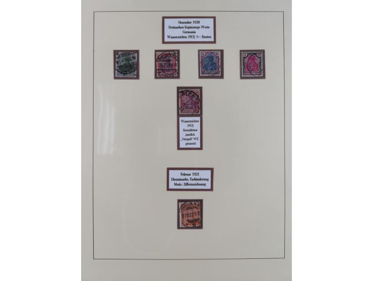 1916/23, gestempelte Sammlung inkl. Dienst mit besseren Marken und Farben. Dabei u.a. Mi.-Nr. 151Y (FA Peschl BPP), Mi.-Nr. 1