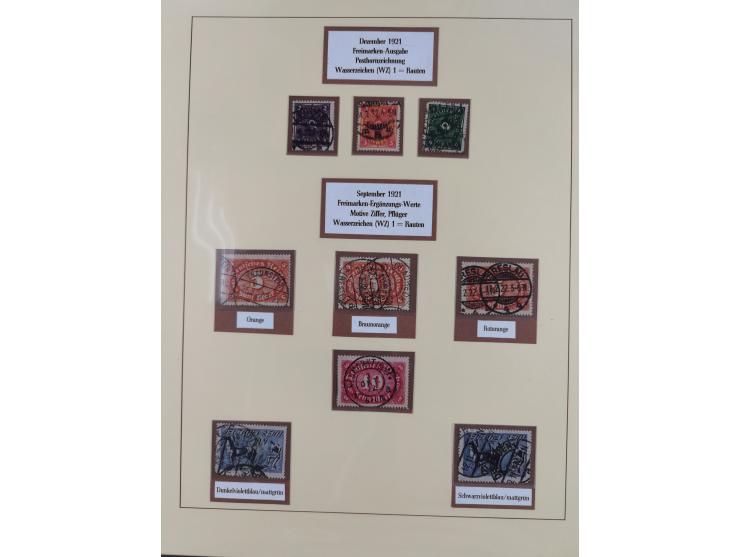 1916/23, gestempelte Sammlung inkl. Dienst mit besseren Marken und Farben. Dabei u.a. Mi.-Nr. 151Y (FA Peschl BPP), Mi.-Nr. 1