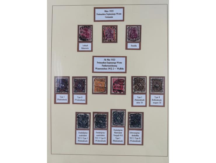 1916/23, gestempelte Sammlung inkl. Dienst mit besseren Marken und Farben. Dabei u.a. Mi.-Nr. 151Y (FA Peschl BPP), Mi.-Nr. 1