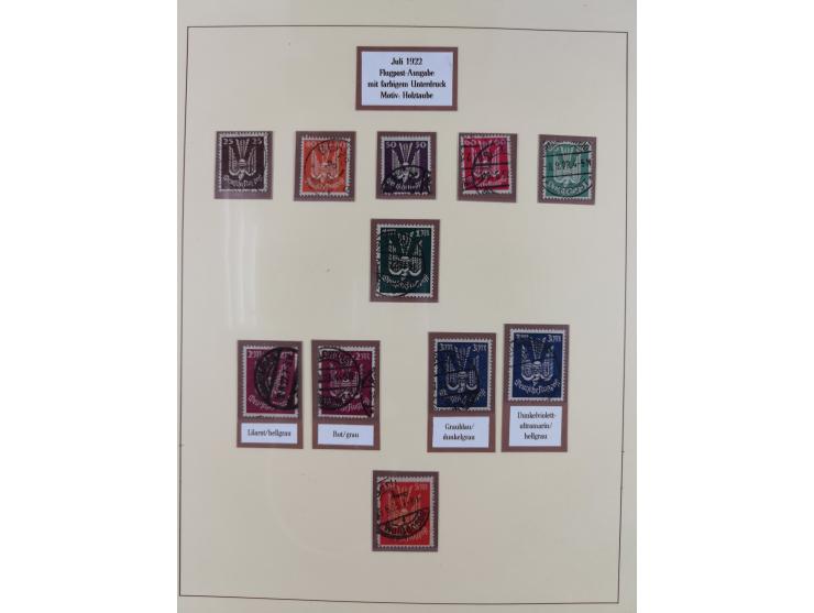 1916/23, gestempelte Sammlung inkl. Dienst mit besseren Marken und Farben. Dabei u.a. Mi.-Nr. 151Y (FA Peschl BPP), Mi.-Nr. 1