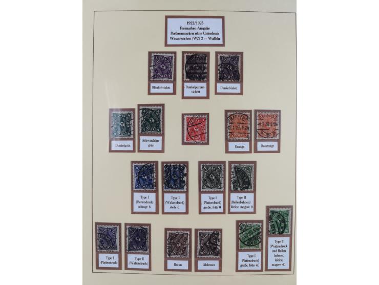 1916/23, gestempelte Sammlung inkl. Dienst mit besseren Marken und Farben. Dabei u.a. Mi.-Nr. 151Y (FA Peschl BPP), Mi.-Nr. 1