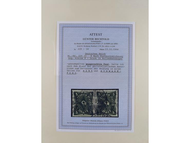 1916/23, gestempelte Sammlung inkl. Dienst mit besseren Marken und Farben. Dabei u.a. Mi.-Nr. 151Y (FA Peschl BPP), Mi.-Nr. 1