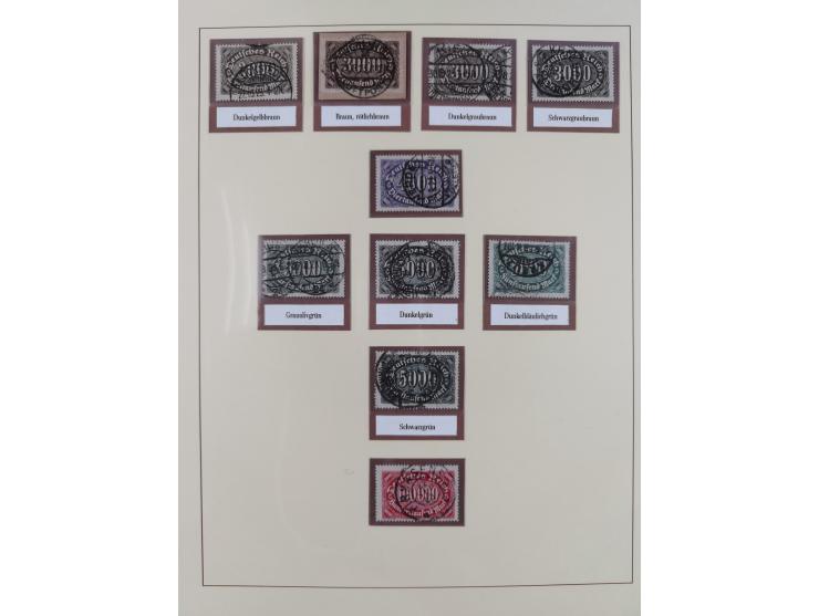 1916/23, gestempelte Sammlung inkl. Dienst mit besseren Marken und Farben. Dabei u.a. Mi.-Nr. 151Y (FA Peschl BPP), Mi.-Nr. 1