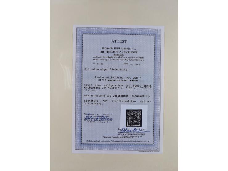 1916/23, gestempelte Sammlung inkl. Dienst mit besseren Marken und Farben. Dabei u.a. Mi.-Nr. 151Y (FA Peschl BPP), Mi.-Nr. 1