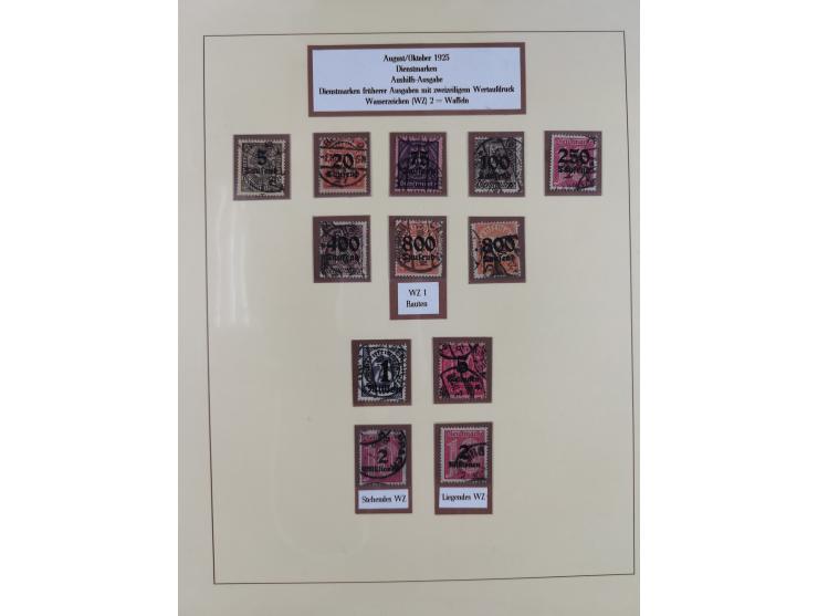1916/23, gestempelte Sammlung inkl. Dienst mit besseren Marken und Farben. Dabei u.a. Mi.-Nr. 151Y (FA Peschl BPP), Mi.-Nr. 1