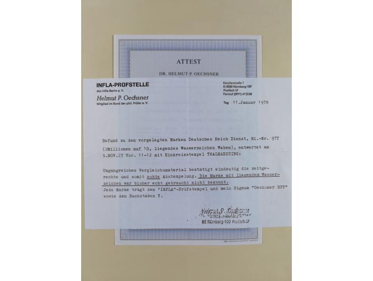 1916/23, gestempelte Sammlung inkl. Dienst mit besseren Marken und Farben. Dabei u.a. Mi.-Nr. 151Y (FA Peschl BPP), Mi.-Nr. 1