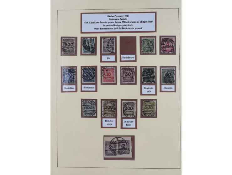 1916/23, gestempelte Sammlung inkl. Dienst mit besseren Marken und Farben. Dabei u.a. Mi.-Nr. 151Y (FA Peschl BPP), Mi.-Nr. 1