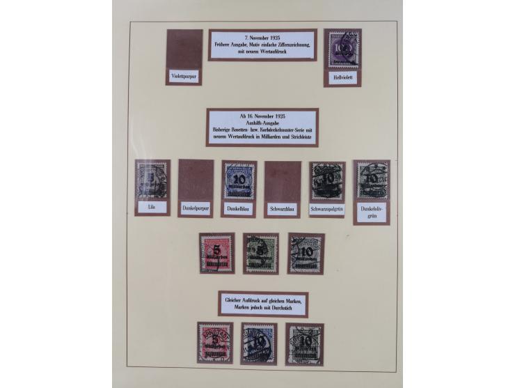 1916/23, gestempelte Sammlung inkl. Dienst mit besseren Marken und Farben. Dabei u.a. Mi.-Nr. 151Y (FA Peschl BPP), Mi.-Nr. 1