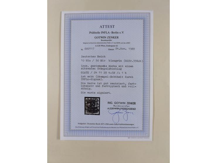 1916/23, gestempelte Sammlung inkl. Dienst mit besseren Marken und Farben. Dabei u.a. Mi.-Nr. 151Y (FA Peschl BPP), Mi.-Nr. 1