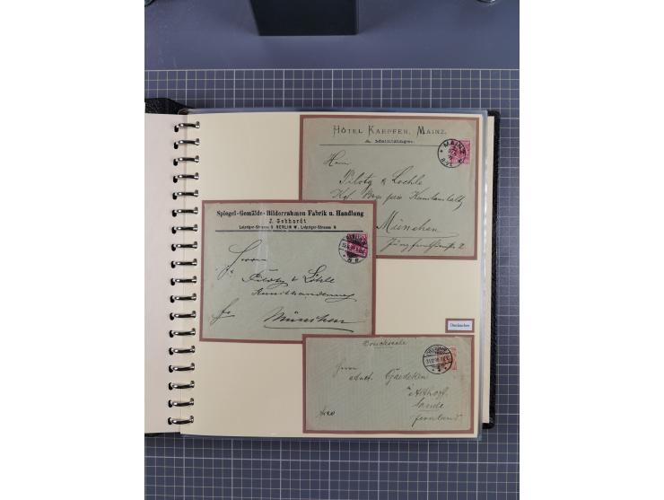 1872/1923, umfangreiche Sammlung mit ca. 800 Briefen,Karten und Ganzsachen. Am Anfang mit kleinem Teil “Hufeisentstempel”, an