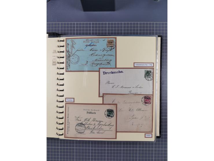 1872/1923, umfangreiche Sammlung mit ca. 800 Briefen,Karten und Ganzsachen. Am Anfang mit kleinem Teil “Hufeisentstempel”, an