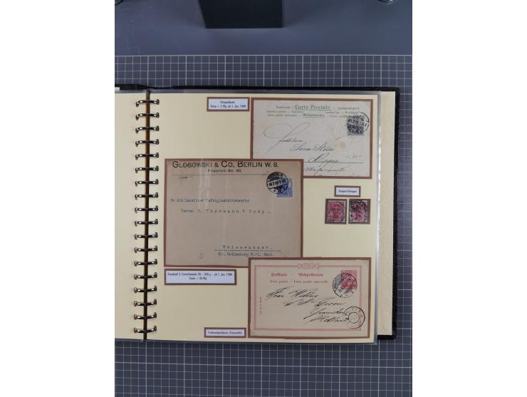 1872/1923, umfangreiche Sammlung mit ca. 800 Briefen,Karten und Ganzsachen. Am Anfang mit kleinem Teil “Hufeisentstempel”, an