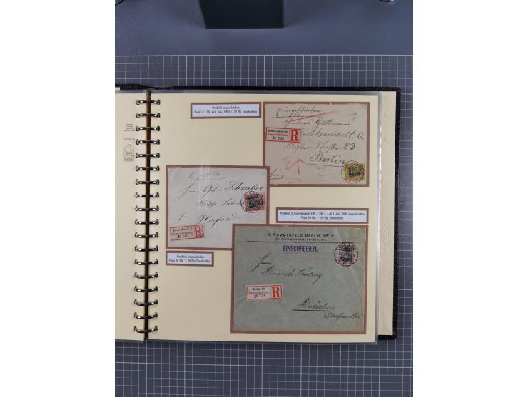 1872/1923, umfangreiche Sammlung mit ca. 800 Briefen,Karten und Ganzsachen. Am Anfang mit kleinem Teil “Hufeisentstempel”, an