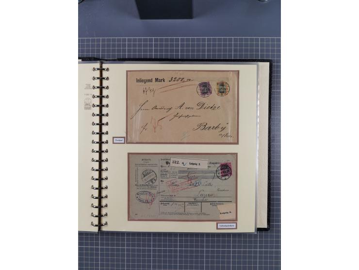 1872/1923, umfangreiche Sammlung mit ca. 800 Briefen,Karten und Ganzsachen. Am Anfang mit kleinem Teil “Hufeisentstempel”, an