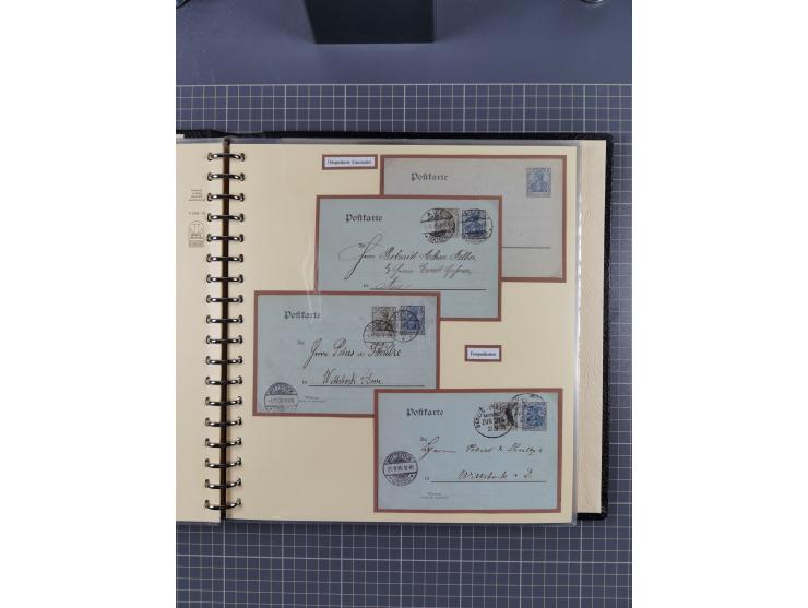 1872/1923, umfangreiche Sammlung mit ca. 800 Briefen,Karten und Ganzsachen. Am Anfang mit kleinem Teil “Hufeisentstempel”, an