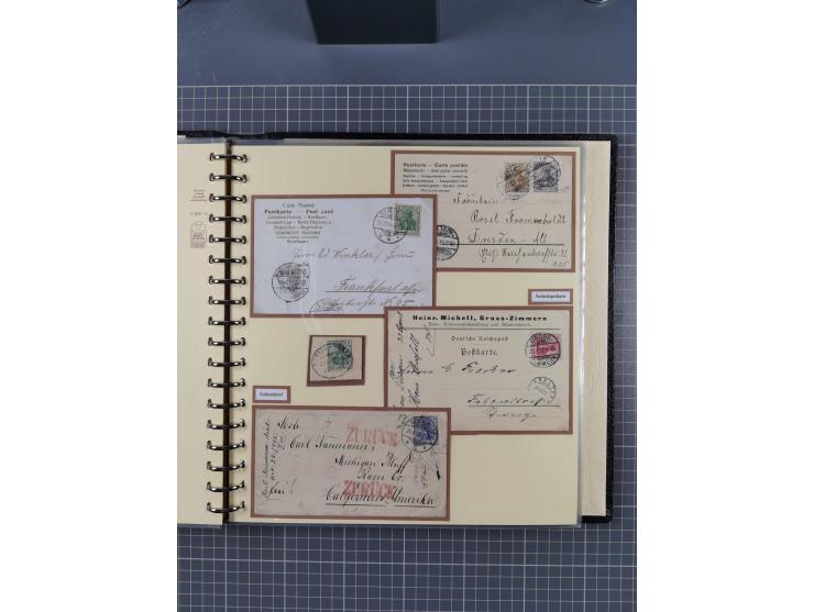 1872/1923, umfangreiche Sammlung mit ca. 800 Briefen,Karten und Ganzsachen. Am Anfang mit kleinem Teil “Hufeisentstempel”, an
