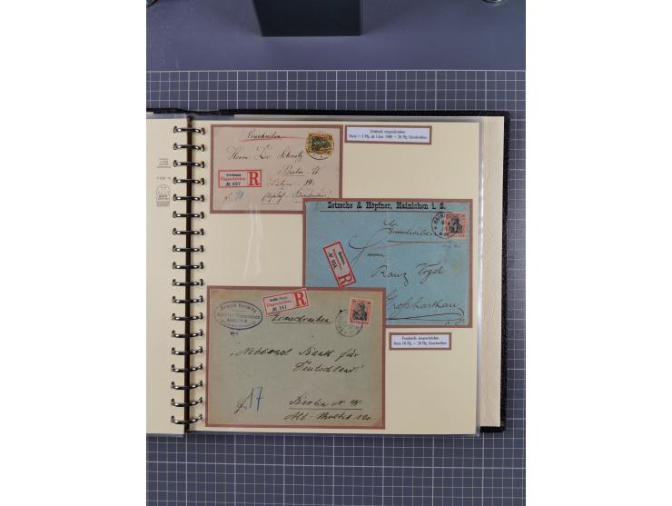 1872/1923, umfangreiche Sammlung mit ca. 800 Briefen,Karten und Ganzsachen. Am Anfang mit kleinem Teil “Hufeisentstempel”, an