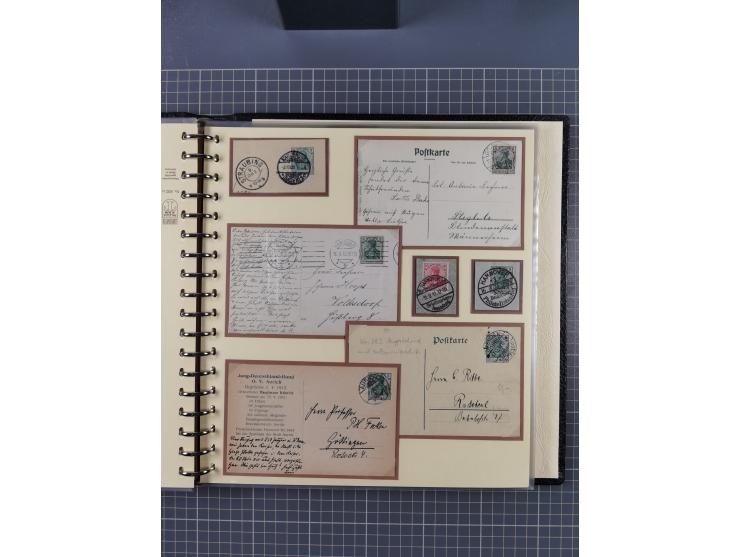 1872/1923, umfangreiche Sammlung mit ca. 800 Briefen,Karten und Ganzsachen. Am Anfang mit kleinem Teil “Hufeisentstempel”, an