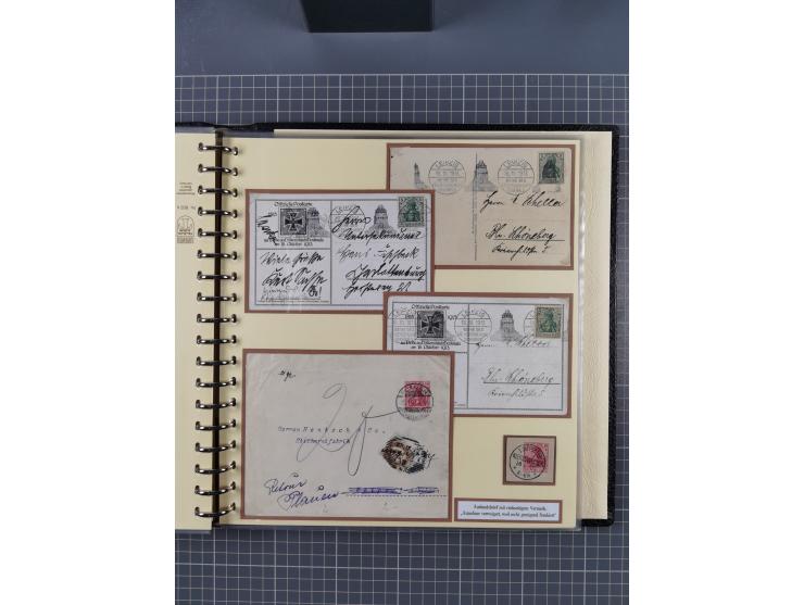 1872/1923, umfangreiche Sammlung mit ca. 800 Briefen,Karten und Ganzsachen. Am Anfang mit kleinem Teil “Hufeisentstempel”, an