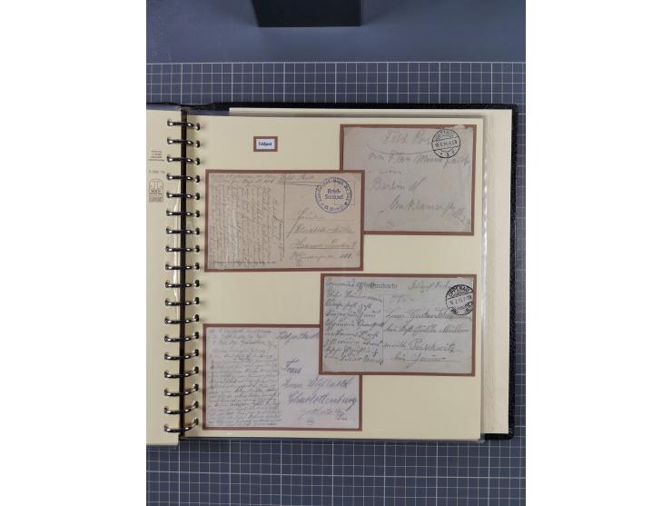 1872/1923, umfangreiche Sammlung mit ca. 800 Briefen,Karten und Ganzsachen. Am Anfang mit kleinem Teil “Hufeisentstempel”, an