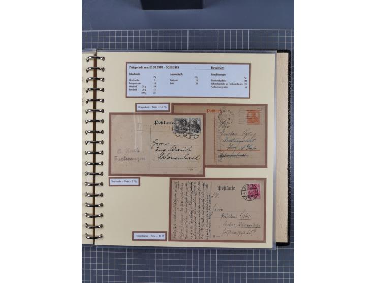 1872/1923, umfangreiche Sammlung mit ca. 800 Briefen,Karten und Ganzsachen. Am Anfang mit kleinem Teil “Hufeisentstempel”, an