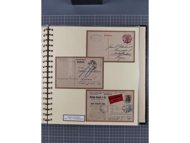 1872/1923, umfangreiche Sammlung mit ca. 800 Briefen,Karten und Ganzsachen. Am Anfang mit kleinem Teil “Hufeisentstempel”, an