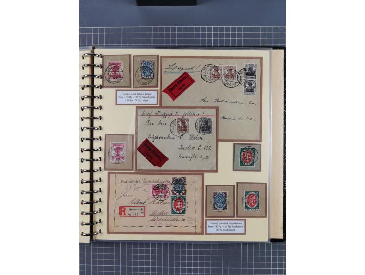 1872/1923, umfangreiche Sammlung mit ca. 800 Briefen,Karten und Ganzsachen. Am Anfang mit kleinem Teil “Hufeisentstempel”, an