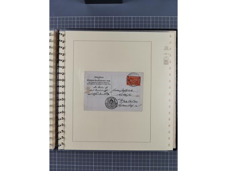 1872/1923, umfangreiche Sammlung mit ca. 800 Briefen,Karten und Ganzsachen. Am Anfang mit kleinem Teil “Hufeisentstempel”, an