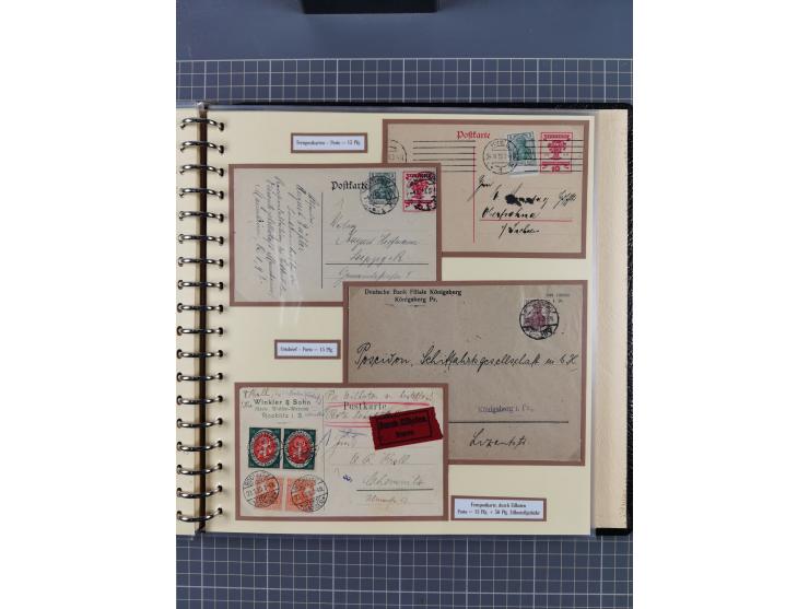 1872/1923, umfangreiche Sammlung mit ca. 800 Briefen,Karten und Ganzsachen. Am Anfang mit kleinem Teil “Hufeisentstempel”, an