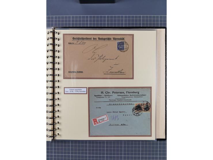 1872/1923, umfangreiche Sammlung mit ca. 800 Briefen,Karten und Ganzsachen. Am Anfang mit kleinem Teil “Hufeisentstempel”, an