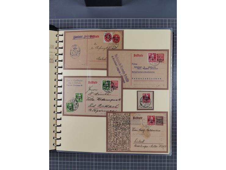 1872/1923, umfangreiche Sammlung mit ca. 800 Briefen,Karten und Ganzsachen. Am Anfang mit kleinem Teil “Hufeisentstempel”, an