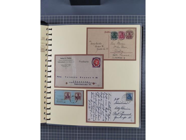 1872/1923, umfangreiche Sammlung mit ca. 800 Briefen,Karten und Ganzsachen. Am Anfang mit kleinem Teil “Hufeisentstempel”, an