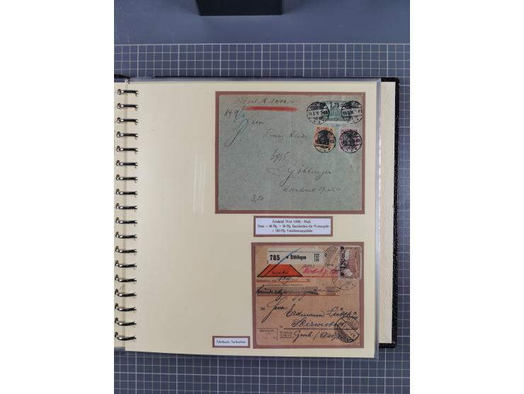 1872/1923, umfangreiche Sammlung mit ca. 800 Briefen,Karten und Ganzsachen. Am Anfang mit kleinem Teil “Hufeisentstempel”, an