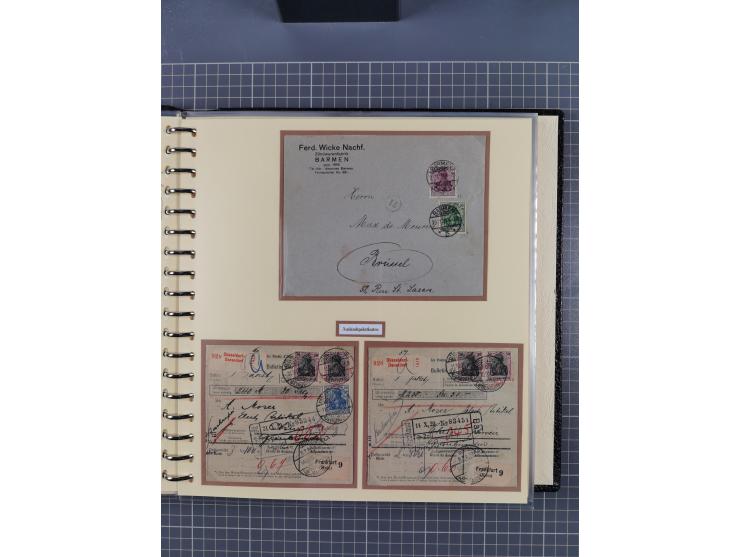 1872/1923, umfangreiche Sammlung mit ca. 800 Briefen,Karten und Ganzsachen. Am Anfang mit kleinem Teil “Hufeisentstempel”, an