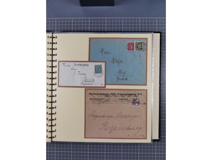 1872/1923, umfangreiche Sammlung mit ca. 800 Briefen,Karten und Ganzsachen. Am Anfang mit kleinem Teil “Hufeisentstempel”, an