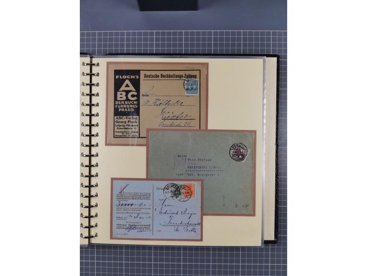 1872/1923, umfangreiche Sammlung mit ca. 800 Briefen,Karten und Ganzsachen. Am Anfang mit kleinem Teil “Hufeisentstempel”, an