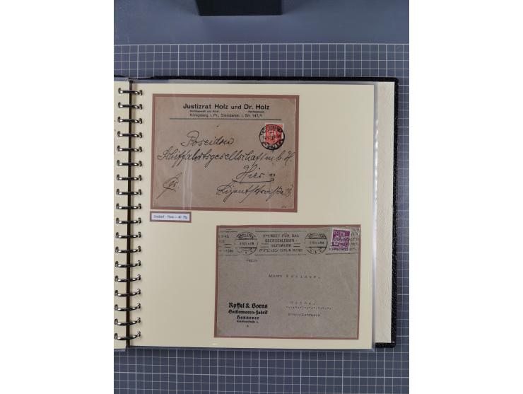 1872/1923, umfangreiche Sammlung mit ca. 800 Briefen,Karten und Ganzsachen. Am Anfang mit kleinem Teil “Hufeisentstempel”, an