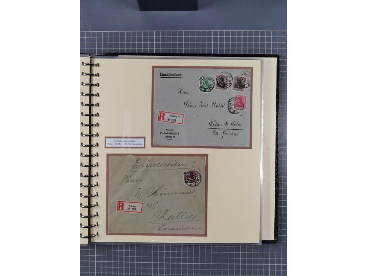 1872/1923, umfangreiche Sammlung mit ca. 800 Briefen,Karten und Ganzsachen. Am Anfang mit kleinem Teil “Hufeisentstempel”, an