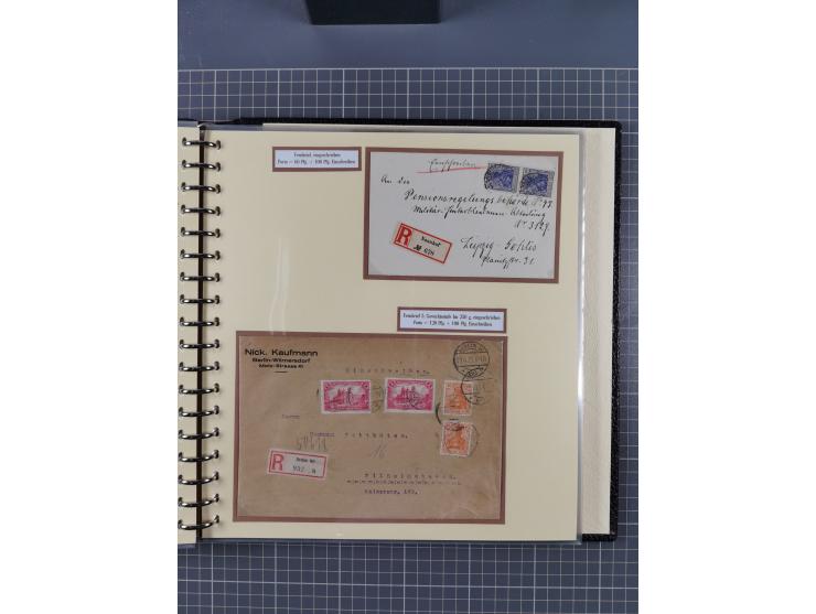1872/1923, umfangreiche Sammlung mit ca. 800 Briefen,Karten und Ganzsachen. Am Anfang mit kleinem Teil “Hufeisentstempel”, an