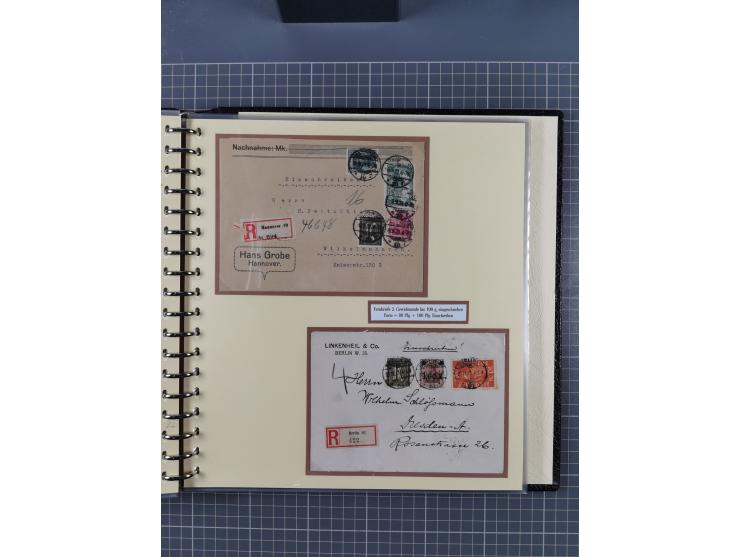 1872/1923, umfangreiche Sammlung mit ca. 800 Briefen,Karten und Ganzsachen. Am Anfang mit kleinem Teil “Hufeisentstempel”, an