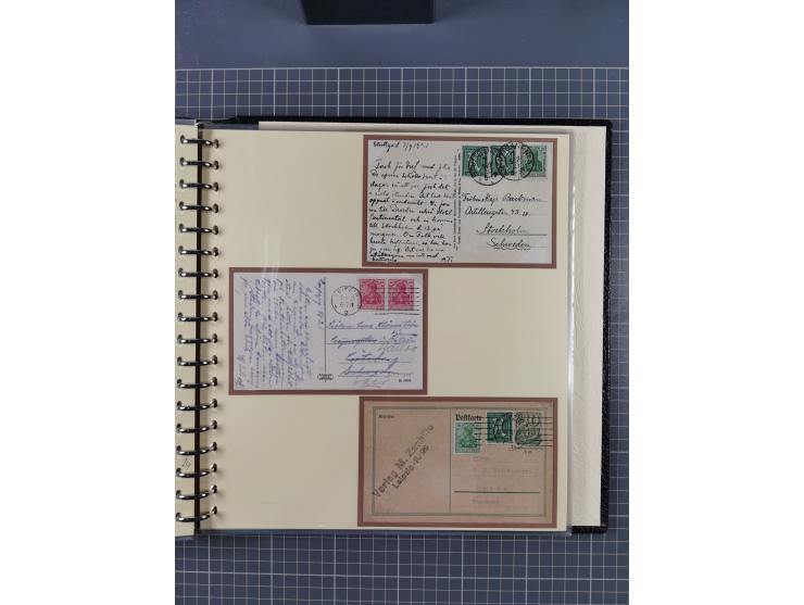 1872/1923, umfangreiche Sammlung mit ca. 800 Briefen,Karten und Ganzsachen. Am Anfang mit kleinem Teil “Hufeisentstempel”, an