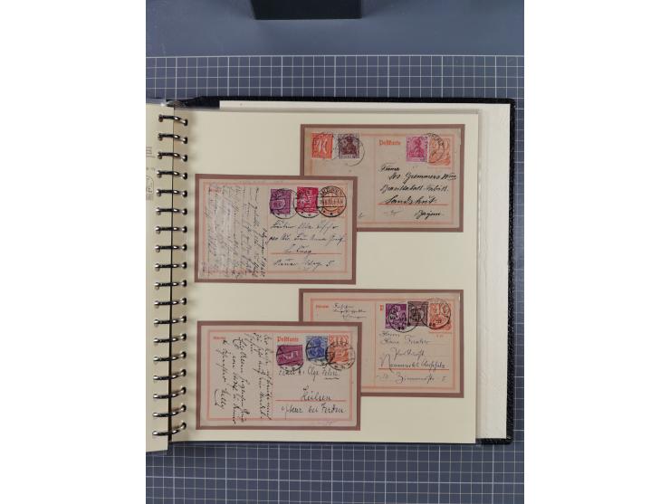 1872/1923, umfangreiche Sammlung mit ca. 800 Briefen,Karten und Ganzsachen. Am Anfang mit kleinem Teil “Hufeisentstempel”, an