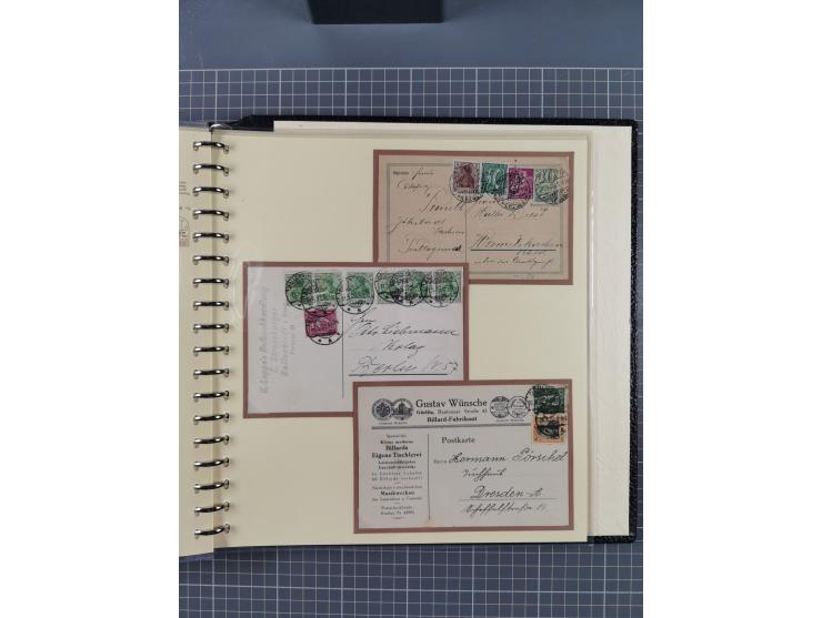 1872/1923, umfangreiche Sammlung mit ca. 800 Briefen,Karten und Ganzsachen. Am Anfang mit kleinem Teil “Hufeisentstempel”, an