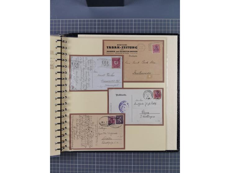 1872/1923, umfangreiche Sammlung mit ca. 800 Briefen,Karten und Ganzsachen. Am Anfang mit kleinem Teil “Hufeisentstempel”, an