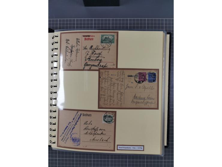 1872/1923, umfangreiche Sammlung mit ca. 800 Briefen,Karten und Ganzsachen. Am Anfang mit kleinem Teil “Hufeisentstempel”, an