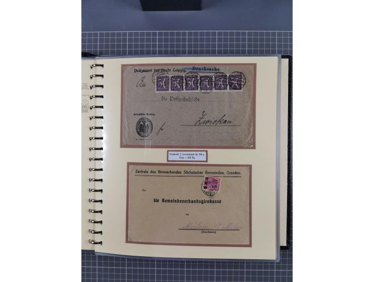 1872/1923, umfangreiche Sammlung mit ca. 800 Briefen,Karten und Ganzsachen. Am Anfang mit kleinem Teil “Hufeisentstempel”, an