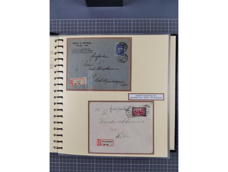 1872/1923, umfangreiche Sammlung mit ca. 800 Briefen,Karten und Ganzsachen. Am Anfang mit kleinem Teil “Hufeisentstempel”, an