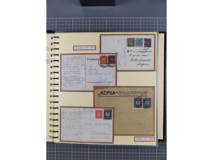 1872/1923, umfangreiche Sammlung mit ca. 800 Briefen,Karten und Ganzsachen. Am Anfang mit kleinem Teil “Hufeisentstempel”, an